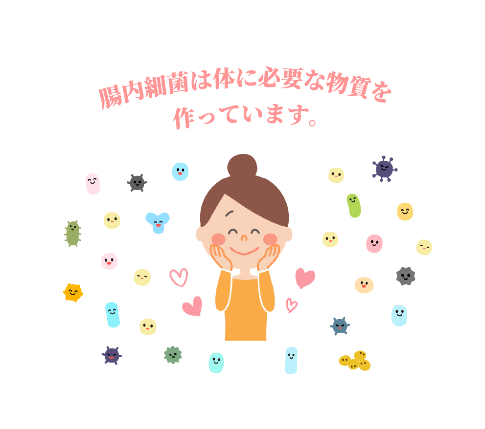 そして、私たちの「体」は腸内細菌が作り出した物質によって動いているのです！